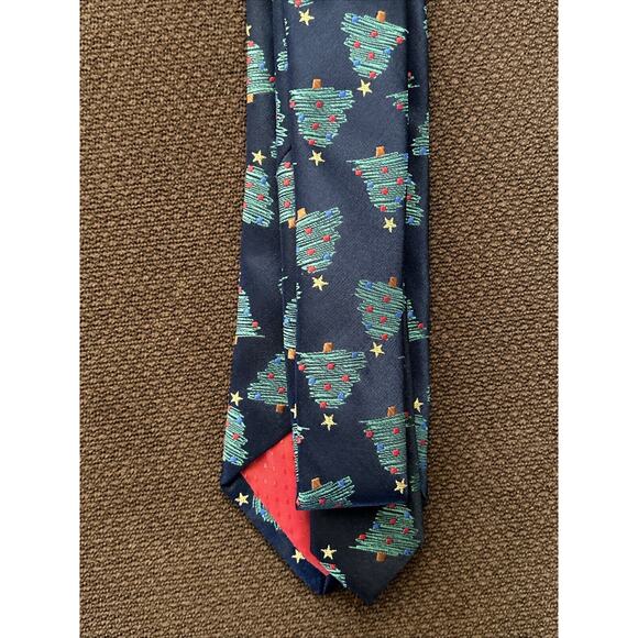 Vintage Hallmark Holiday Traditions Mens Christmas Tree Black Tie - Picture 7 of 7